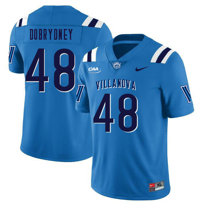 Men #48 Chris Dobrydney Villanova Wildcats College Football Jerseys Stitched Sale-Light Blue - Click Image to Close